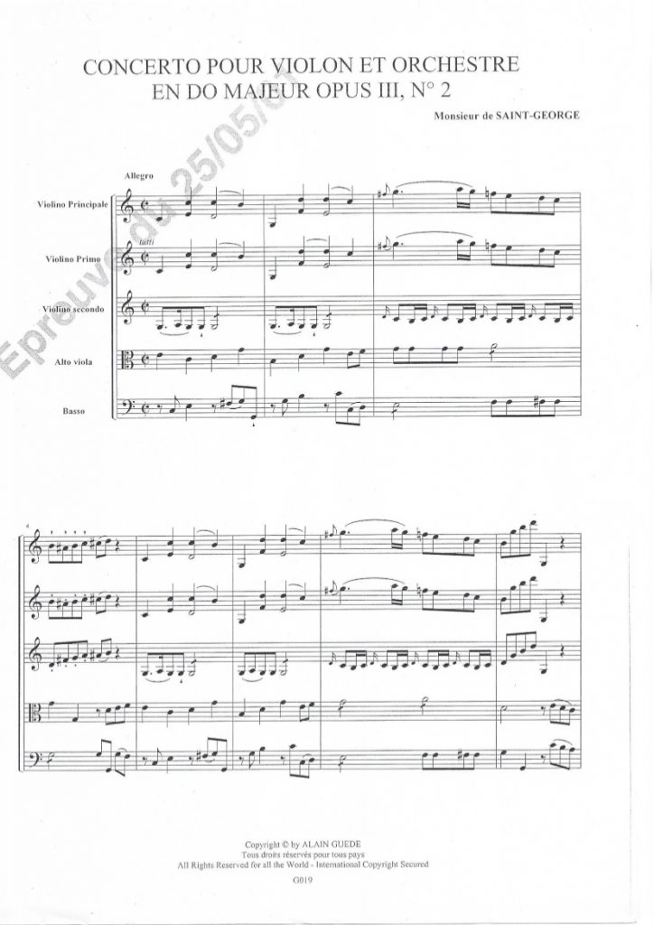 Concerto en Do Majeur (C Major) G.028