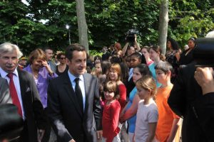 10 mai avec Nicolas Sarkozy au Jardin du Luxembourg
