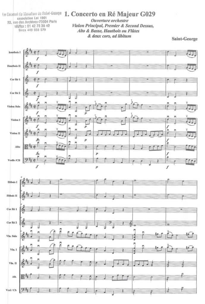 Concerto en Ré Majeur (D Major) G.029