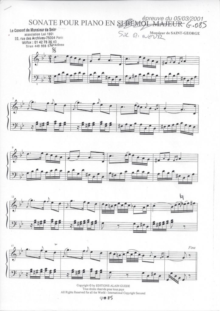 Sonate en Sol mineur (G minor) G.085